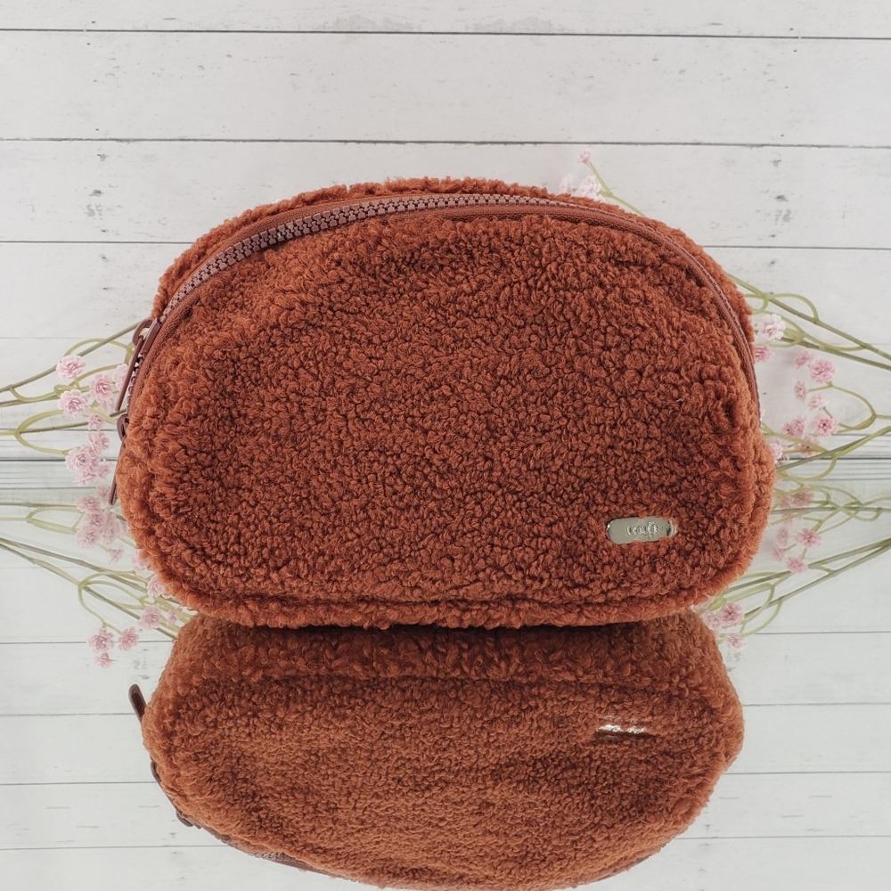 Lole Belt Bag Copper Fleece Teddy Belt Bag Purse Adjustable Fanny Pack Travel